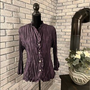 Dressbarn Collection Womens Crinkle Blouse